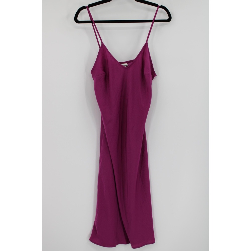 A New‎ Day Dress Womens Small Purple Sleeveless Maxi Tank Slip 100% Polyester